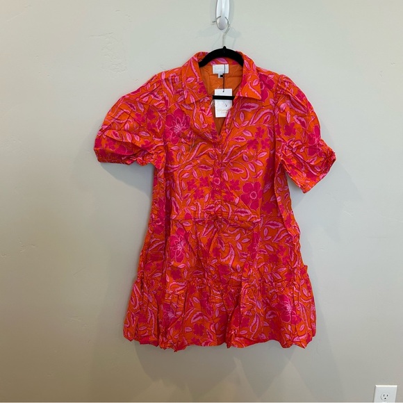 Sugarlips Rea Floral Stacie Button Down Mini Dress, 1X - Picture 3 of 8